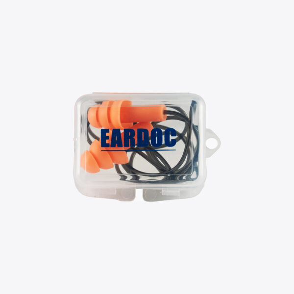 10 Pack - EarDoc™ Reusable TPR Corded EarPlugs - w/ Carry Case (Class 5)